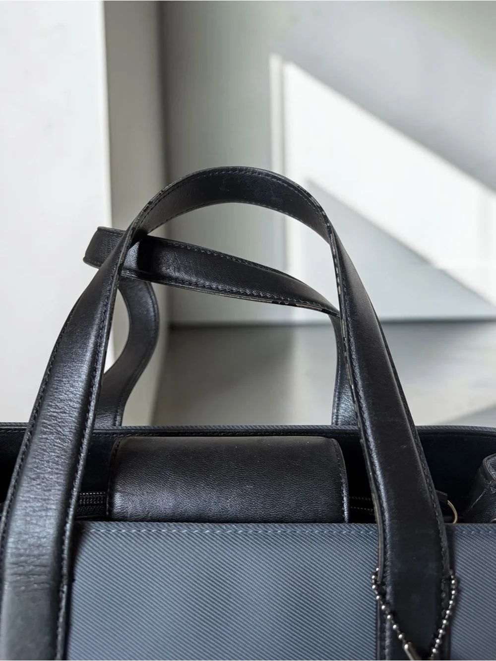 Coach Mercer grey/black tote bag, style #7400